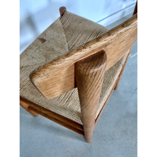 Danish Modern Børge Mogensen Oak & Rush "Shaker" "Folkestole" Chair Model #J-39 For Sale - Image 14 of 18
