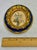 Mid‑20th Century European Ornate Rococo‑Style Ceramic Oval Frame — Painted Gold & Blue With Floral Botanical Silk‑Screen Print For Sale - Image 11 of 12