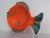 Mid-Century Modern Orange Green Ceramic Fish Ashtray, Italy, 1960s For Sale - Image 3 of 9