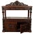 Brown Antique Scottish Carved Oak Renaissance Revival Wine Server Buffet Sideboard For Sale - Image 8 of 12
