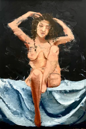 Nude Figure Original Oil Painting