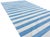 Textile Handmade Cotton Area Rug, Natural Vegetable Dyed, Sky Blue and White Striped Dhurrie - 10'x14' For Sale - Image 7 of 12