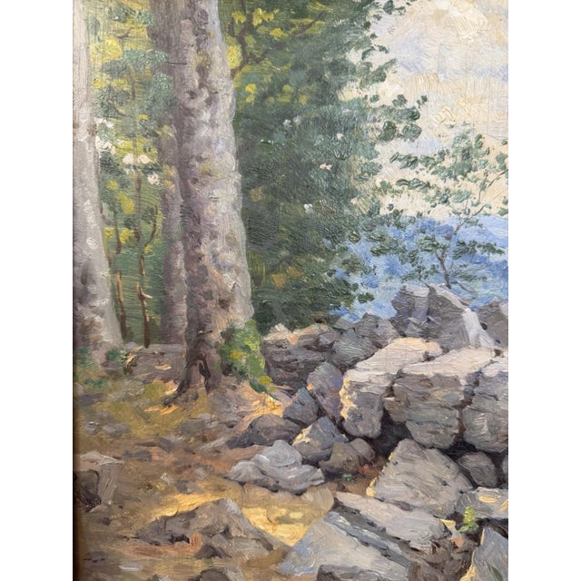 Piet Hein Eek Heinrich Dietzsch, Sea of ​​Rocks at the Hoher Meißner, 1930, Oil Painting on Wood For Sale - Image 4 of 12