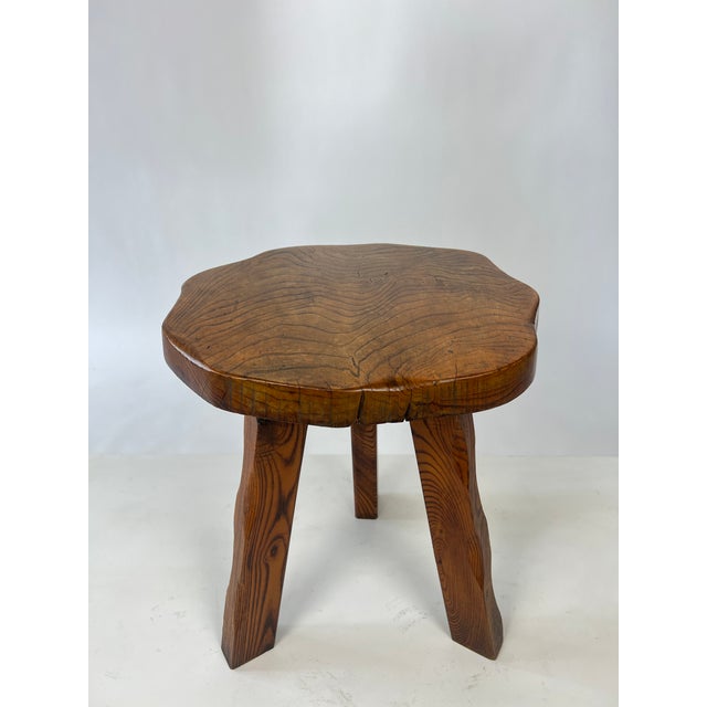 Brown Mid-Century Brutalist Rustic Primitive Side Table from Wanderwood, England, 1950s For Sale - Image 8 of 13