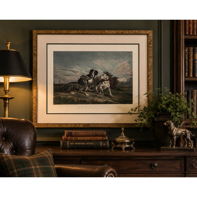A beautifully presented Victorian engraving titled "The Boasting Hound," after the celebrated British painter Sir Edwin...