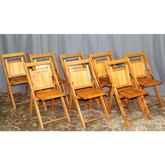 Children's Antique Wooden Folding Chairs by J. P. Redington Set of 8 Chairish