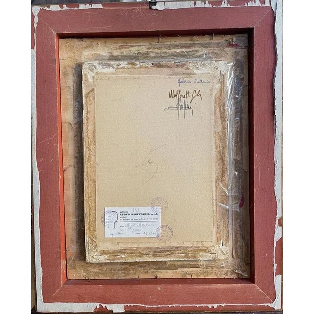 Mino Maccari, Figure Study, Watercolor, Framed For Sale - Image 7 of 9