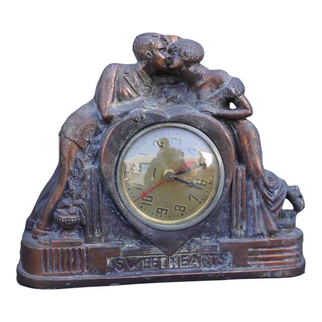 1930s Sweethearts United Clock For Sale