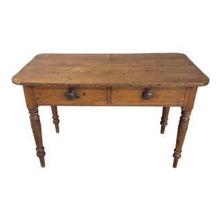 Antique French Country Primitive Rustic Farmhouse Table For Sale