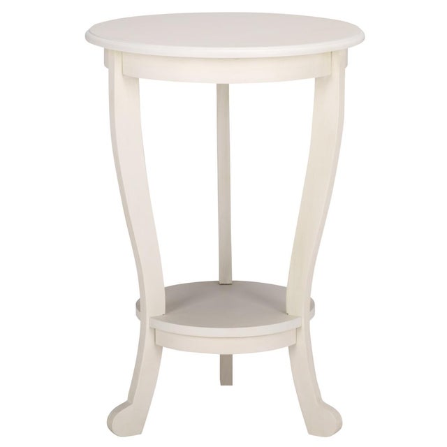 Mary Pedestal Table in Ivory For Sale In Philadelphia - Image 6 of 8