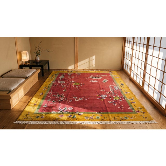 1920s Chinese Art Deco Carpet ( 9'3" x 11'8" - 282 x 355 ) For Sale - Image 9 of 9