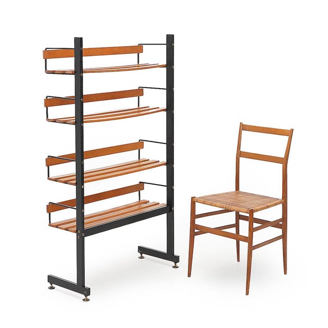 Metal and Ash Bookcase, 1960s For Sale - Image 12 of 13