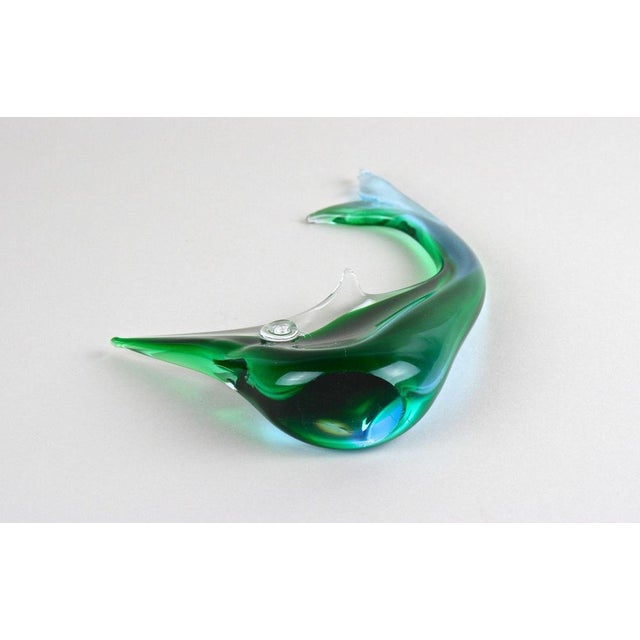 Mid-Century Murano Glass Fish Sculpture in Blue and Green Tones, Italy, 1970 For Sale - Image 17 of 18