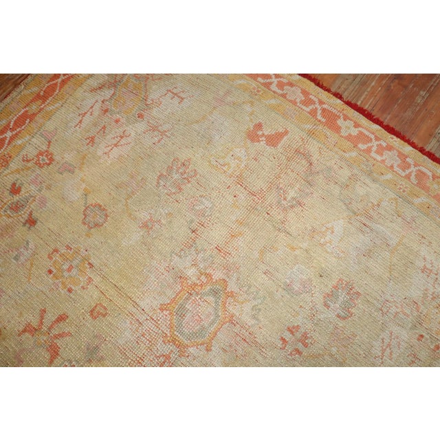 19th Century Antique Oushak Rug no. 10633 For Sale - Image 12 of 14