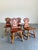 Vintage Brutalist Pine German Swiss Alpine Folk Art Tyrolean Hand Carved Dining Chairs. Pegged joints and detailed carved...