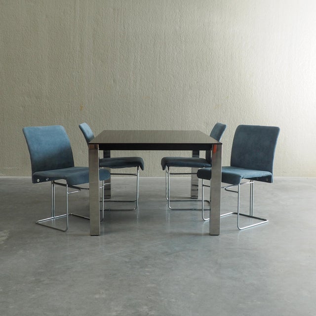 1970s Dining Set by Saporiti Italia, 1970s, Set of 5 For Sale - Image 5 of 14
