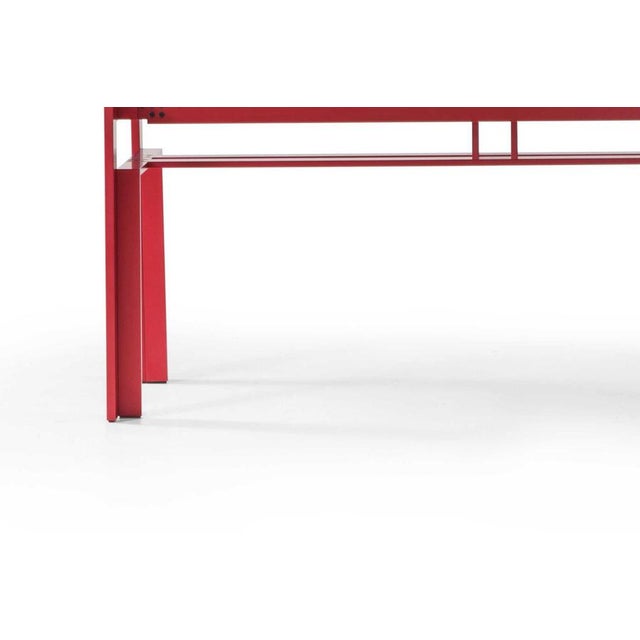 Carlo Scarpa Mid-Century Doge Table with Aluminum Base by Carlo Scarpa for Cassina, Italy For Sale - Image 4 of 14