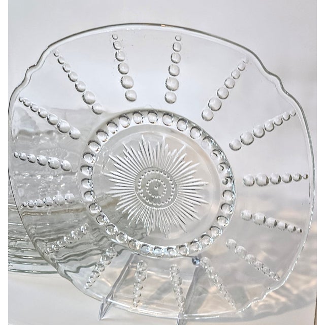 Transparent Vintage Coastal Starburst Plates- Set of Ten For Sale - Image 8 of 8