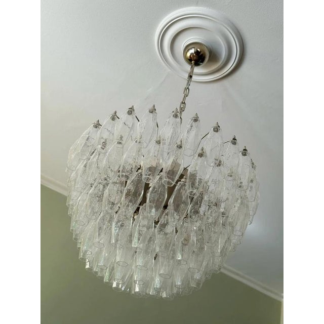 Large contemporary murano chandelier in traditional italian mid-century style. Produced during the 21th century. Lamp...