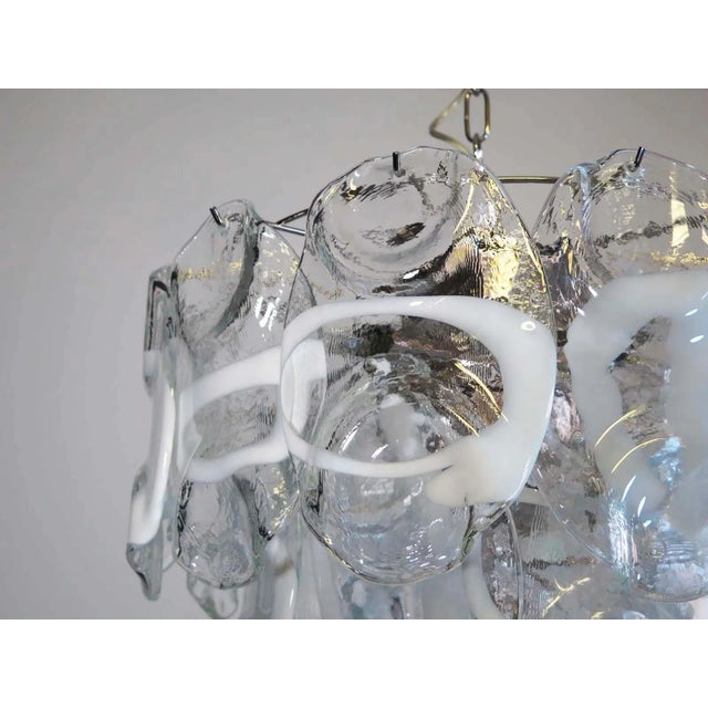 1980s Vintage Italian Murano Glass Chandelier, 1984 For Sale - Image 5 of 10