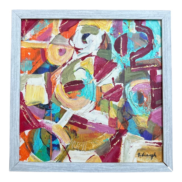 Contemporary Original Abstract Painting by Stephen Heigh “1950’s Diner” For Sale