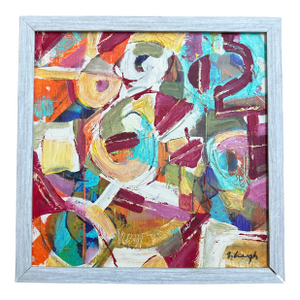 Contemporary Original Abstract Painting by Stephen Heigh “1950’s Diner”