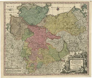 Antique Map of Northern Germany by M. Seutter, 1730