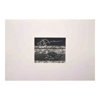 Leo Guida, Rat on the Border, Original Etching, 1971 For Sale