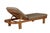 Eclipse Outdoor Solid Teak Wood Sun Lounger - Light Brown Fabric For Sale - Image 4 of 9