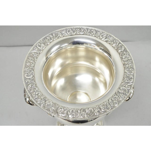 Mid 20th Century English Regency Silver Plated Trophy Cup Urn Champagne Chiller Ice Bucket by BSC For Sale - Image 4 of 16