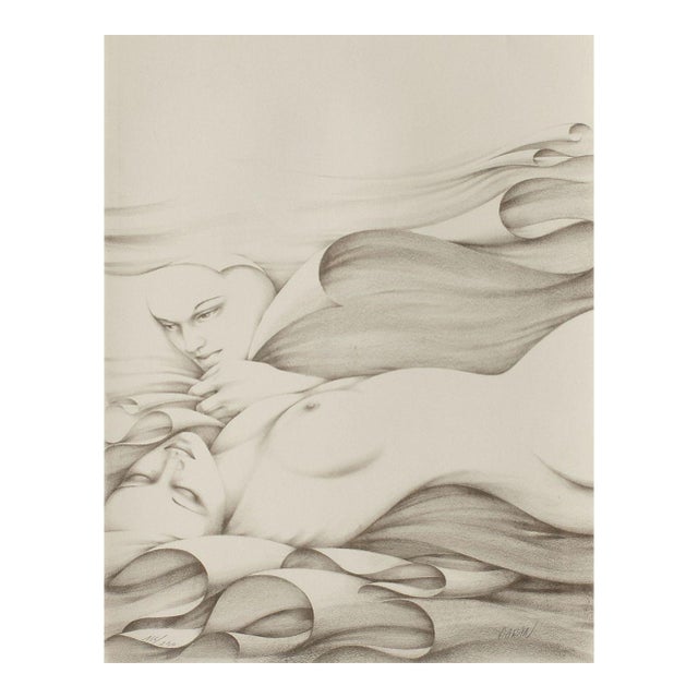 1987 Gérard Daran Couple Signed Lithograph For Sale