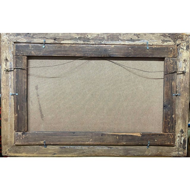 Gold 18th C. Painting on Canvas of King James I Visit to Hoghton Tower For Sale - Image 8 of 8