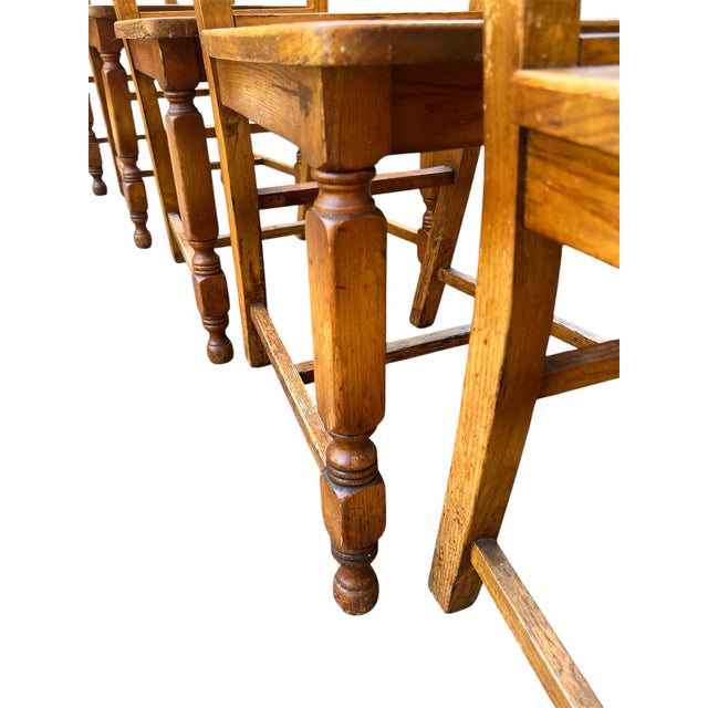 Early 20th Century Carved Wooden Dining Chairs - Set of 6 For Sale In Atlanta - Image 6 of 12