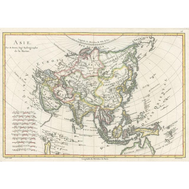 Map of Asia by Rigobert Bonne, 1787 For Sale - Image 3 of 10