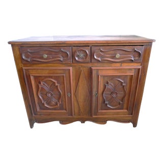 Antique Walnut Buffet from Piedmont, 1800s For Sale