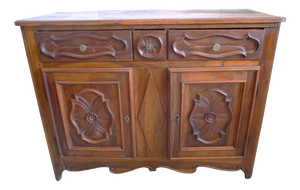 Antique Walnut Buffet from Piedmont, 1800s
