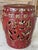Vintage Oxblood Red Chinese Ceramic Glazed Garden Stool With Pierced Detailing For Sale - Image 12 of 12