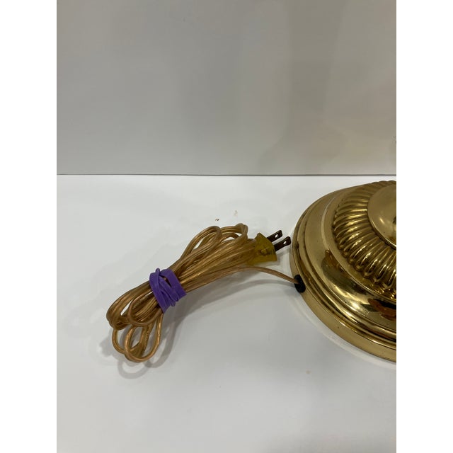 1990s Pair of 1990s Gold Plated Candlestick Lamps For Sale - Image 5 of 11