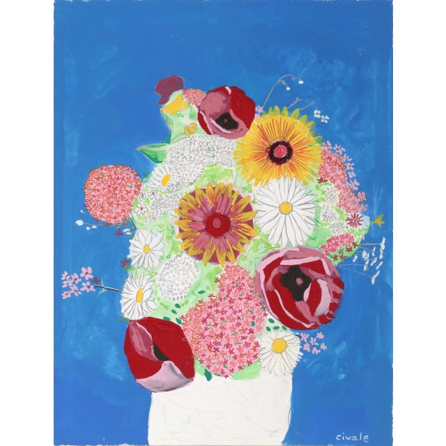 Early 21st Century Pot of Flowers, Biagio Civale For Sale - Image 5 of 5
