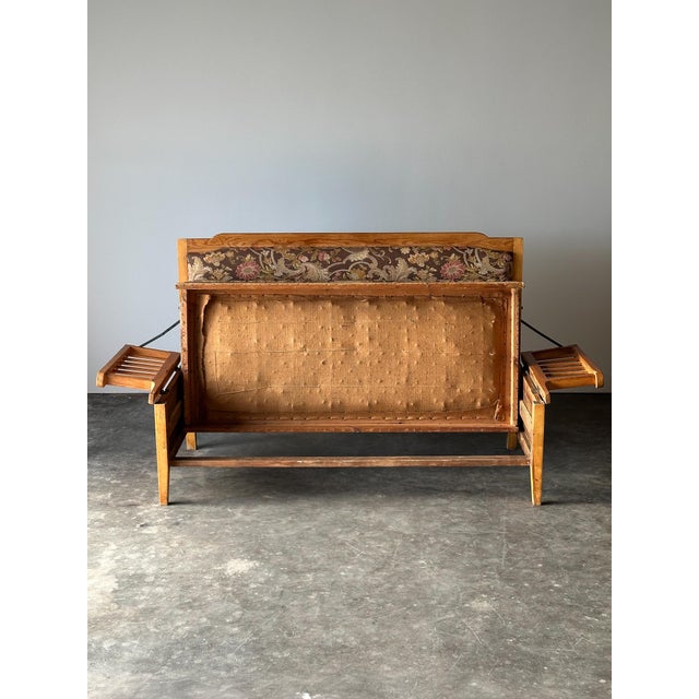Pine Bench Fold-Out Daybed With Hidden Storage, Central Europe, 19th Century For Sale - Image 13 of 18