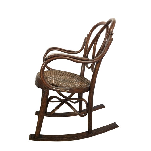 Farmhouse 19th Century Bentwood Rocking Chairs in Style of Jacob & Josef - A Pair For Sale - Image 3 of 7