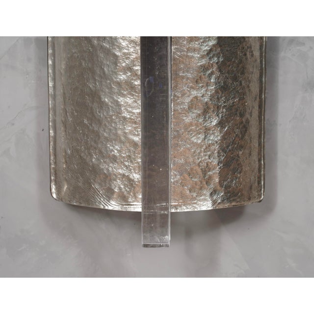 Murano Silver Art Glass Wall Light, 2000 For Sale - Image 6 of 11