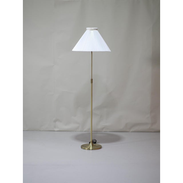 Beautiful vintage floor lamp model 339, designed by Aage Petersen for Le Klint, Denmark. This elegant mid-century lamp...