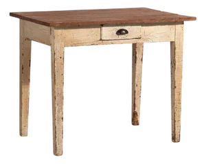 White Wood Table, 1920s