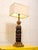 Mid 20th Century Vintage Hand-Carved Acanthus Wood Table Lamp With Linen Box Shade For Sale - Image 5 of 12