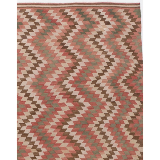 Brown Vintage Turkish Kilim 5'5 X 9'2 For Sale - Image 8 of 8