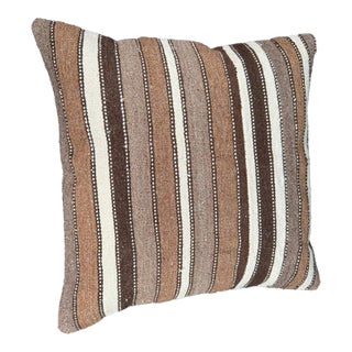 Turkish Hemp Pillow Cushion Natural Beige Brown Cushion Cover 20"x20" For Sale