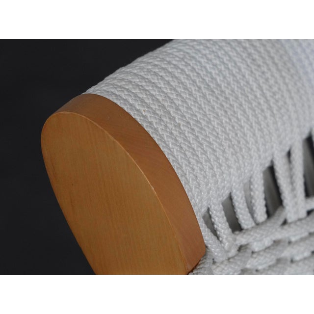 Wood Sculptural Rope and Leather Lounge Chair by Driade, Italy, 1996 For Sale - Image 7 of 11