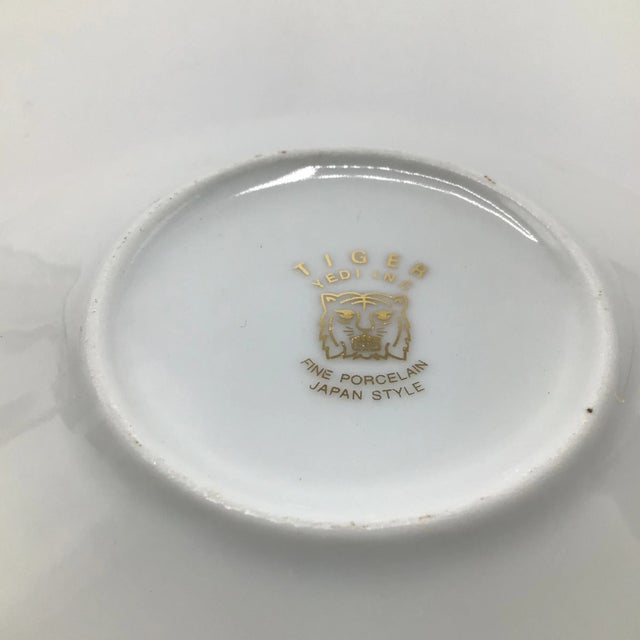 White TIger Yedi Porcelain Japan Style 12 Piece Demitasse Tea Cup Set W/ Box For Sale - Image 8 of 13