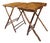 Vintage Burnt Bamboo Folding Tray Tables, a Pair For Sale